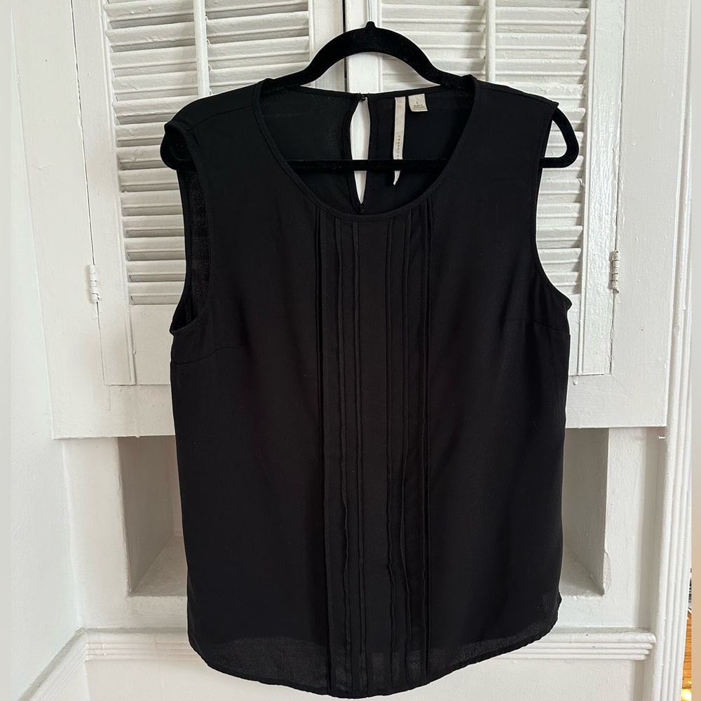 LAUREN CONRAD Black Sleeveless Tank, Size L